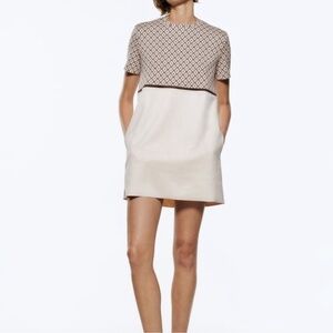 Zara Combination Jacquard Dress